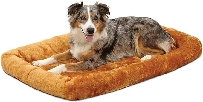 MidWest Homes for Pets QuietTime Dog Bed – Cinnamon Faux Fur Bolster, by MidWestHomesForPets