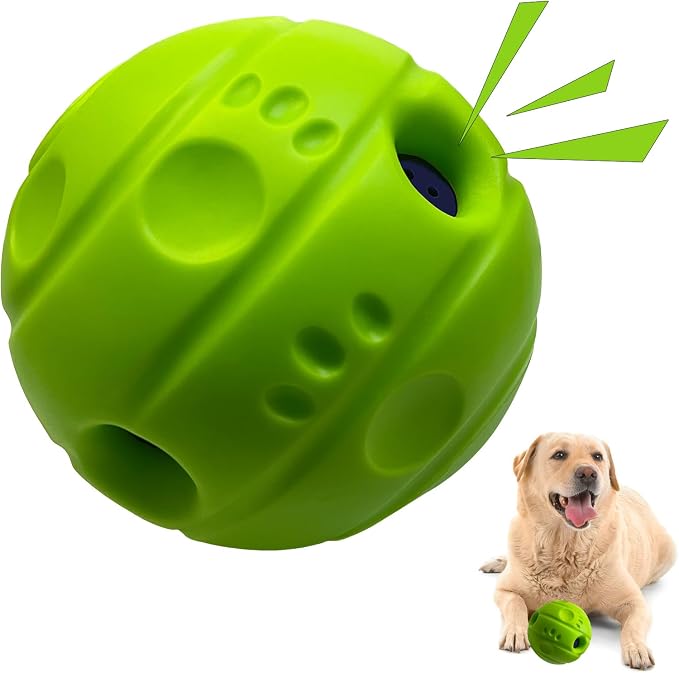 Dog Toys Ball, Interactive Dog Ball, No Paint, Gibbering Sound by SHAKEANDLAUGH