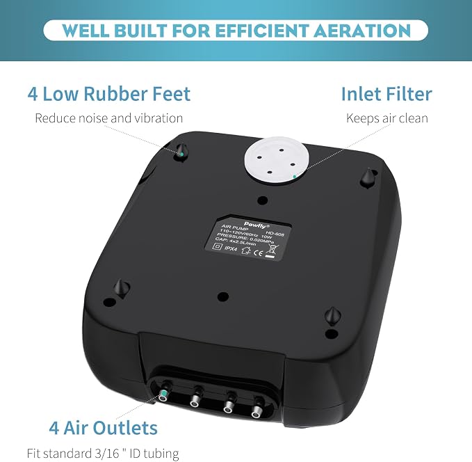 Pawfly Aquarium Air Pump Oxygen Pump - Image 4