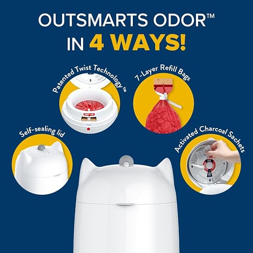 Red Rocket PURRR LITTER TWIST’R XL Cat Litter Trash Can Step Litter Disposal - Image 4