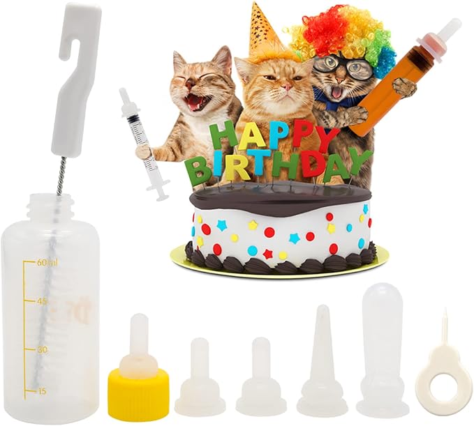 Puppy Kitten Bottle for Nursing, Newborn Baby Dog Cat Rabbit Feeding Bottles - Image 8