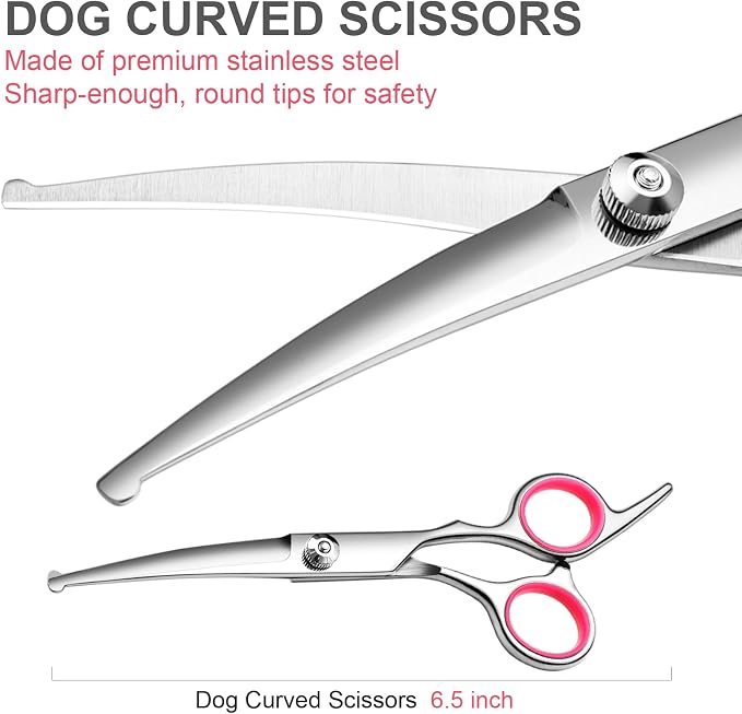Professional Dog Grooming Scissors Kit, Titanium Coated Dog Scissors - Image 3