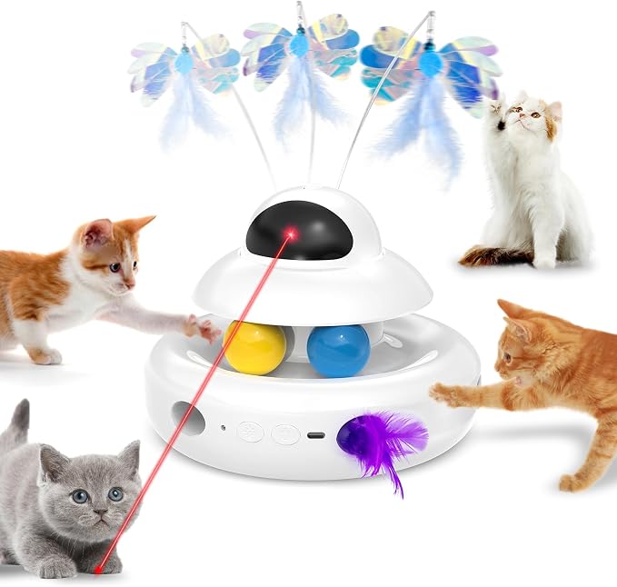 Interactive Cat Toys for Indoor Cats, 4-in-1 Automatic Kitten Toy by Unknown