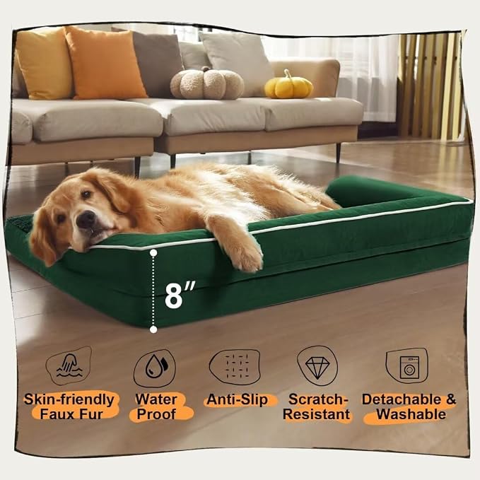 Large Dog Bed Orthopedic Washable: Beds Bolster - Image 6