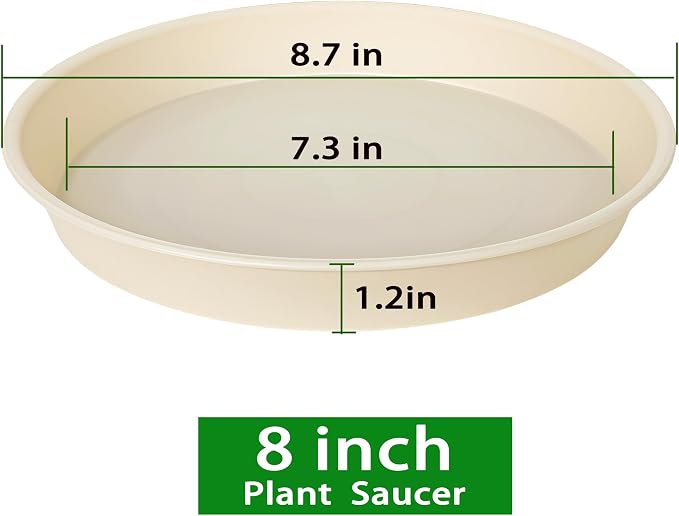 6 Pack of 8 inch Plant Saucer Blue, Plastic Plant Water Tray 8 inch Round - Image 2