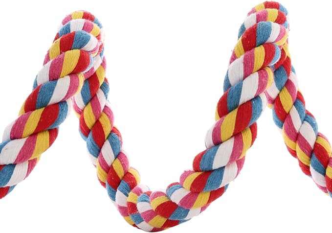 Bird Rope Perches, Parrot Toys 21 inches Rope Bungee Bird Toy - Image 4