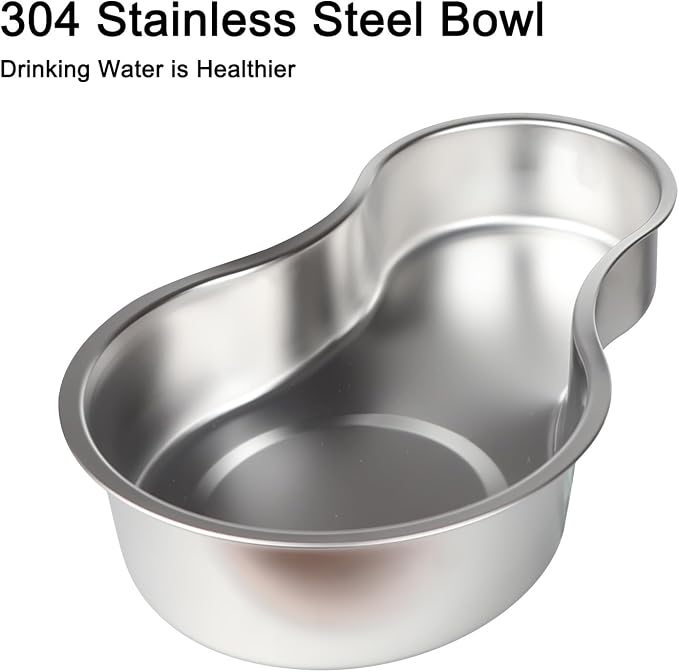 Sfozstra Dog Water Bowl Dispenser: 6L Large Black Gravity Stainless Steel Bowl - Image 5
