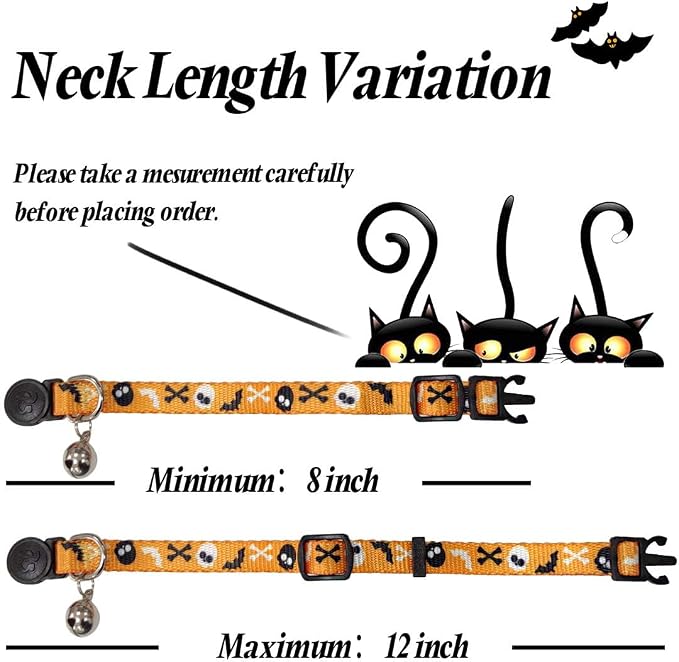azuza 4 Pack Halloween Kitten Collars Breakaway - Image 6