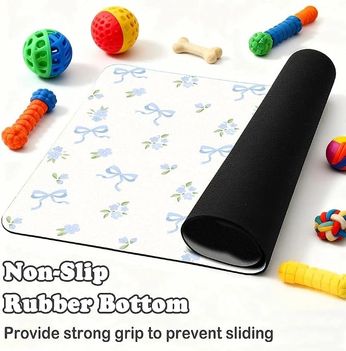 Dog Food Mat for Pet Cat Food Mat, Non-Slip Cat Pet Feeding Mats for Floor - Image 5