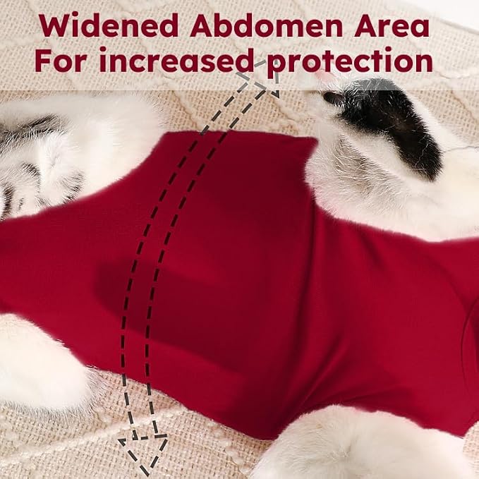 Cat Recovery Suit for Spay Abdominal Wounds, Kitten Onesie Bodysuit for Cats - Image 8