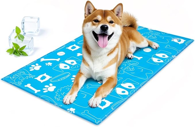 Ownpets Dog Cooling Mat, Large 39"x 23" Instant Cooling Pet Pad, Thickened by Ownpets