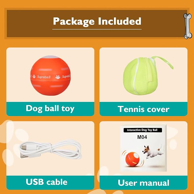 PetDroid Interactive Dog Toys Dog Ball, Durable Motion Activated Automatic - Image 7