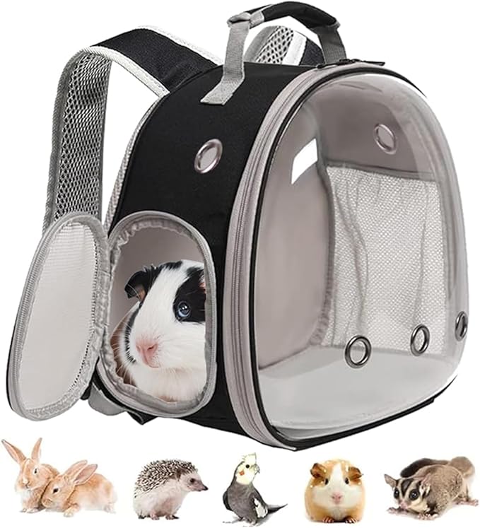 Guinea Pig Backpack, Space Capsule Bubble Window Small Animal Backpack by LightUpYourPetsLife