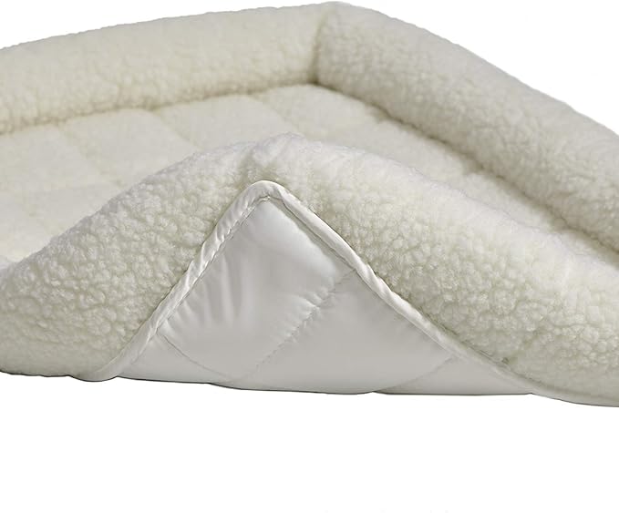 MidWest Homes for Pets QuietTime Dog Bed – White Fleece Bolster, Ultra-Soft and - Image 5