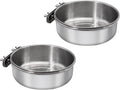 2 Pcs Medium Bird Feeding Dish Cups, Parrot Food Bowl Cage by DVHEY