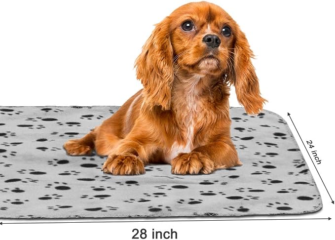 Comsmart Dog Blankets for Small Dogs, 6 Pack Puppy Blanket Cute Paw Print Pet - Image 3