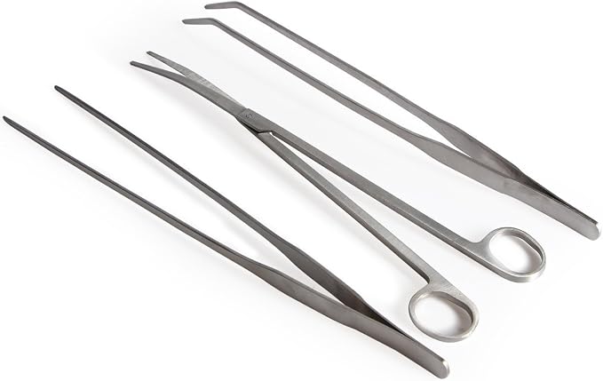 Co-link 3 in 1 Stainless Steel Aquarium Tank Aquatic Plant Tweezers Scissors by Co-link