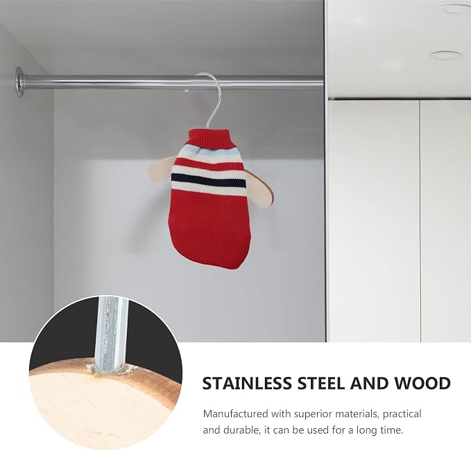 10pcs 8.66-inch Wooden Pet Hangers - Image 4