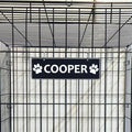 Personalized Kennel Name Plate Dog Paw Crate Pet Tag Doghouse Sign by Custom