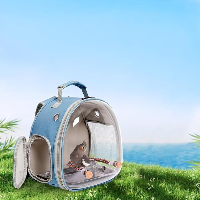 Small Bird Travel Backpack Carrier Cage, Backpack to Transport Backpack Carrier - Image 4
