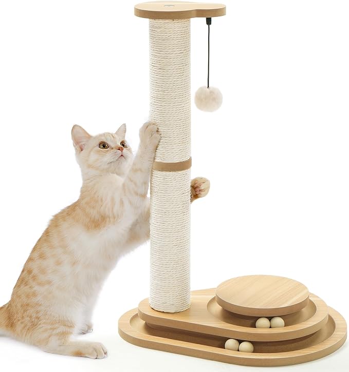Made4Pets Cat Scratching Post Cat Scratcher Kitten Toys by Made4Pets