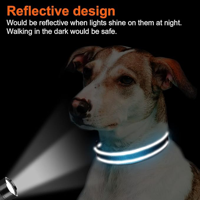 Joytale Reflective Dog Collar, Soft Neoprene Padded Breathable Nylon Pet Collar - Image 5