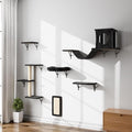 NUNU LAB Wall Mounted Cat Climber Set, Scratcher Board and Hammock, Shelves by NUNULAB