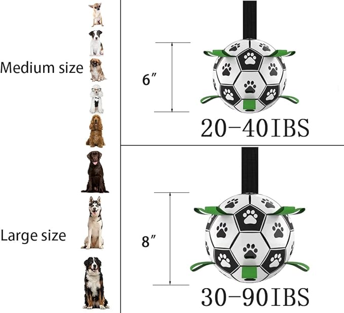 Dog Toys Soccer Ball, Interactive Dog Toys - Image 2