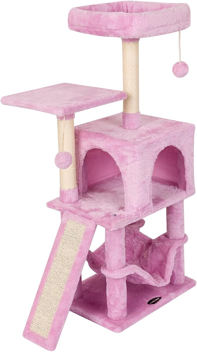 MIAO PAW Pink Cute Cat Tree for Indoor Cat Tower - Image 2