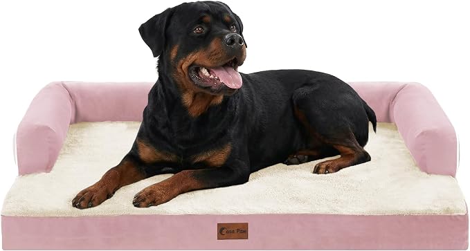 Orthopedic Dog Beds for Extra Large Dogs, Waterproof Egg Crate Foam XL Dog Bed by CasaPaw
