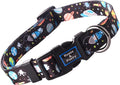 Roses&Poetry Dog Collar with Colourful Star Patterns, Adjustable Durable Puppy by RosesPoetry