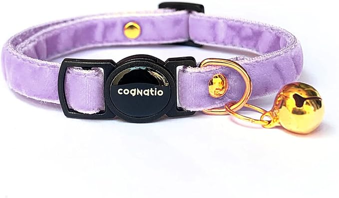 Safety Quick Release Cat Collars, Double Velvet by Cognatio