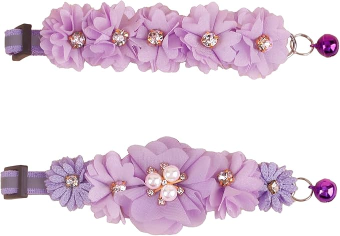 2 Pack Cat Collar Pink Floral by OGEFOTED