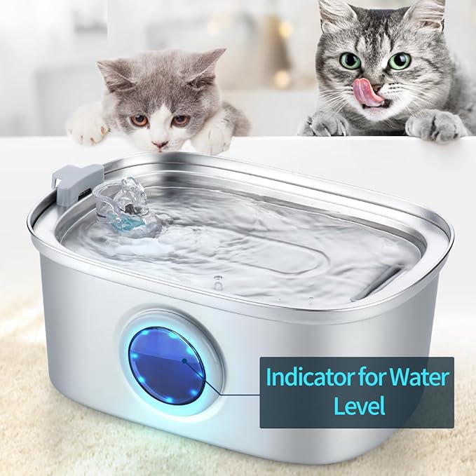 Cat Water Fountain Stainless Steel, 0.8gal/108oz Pet Water Fountain - Image 4