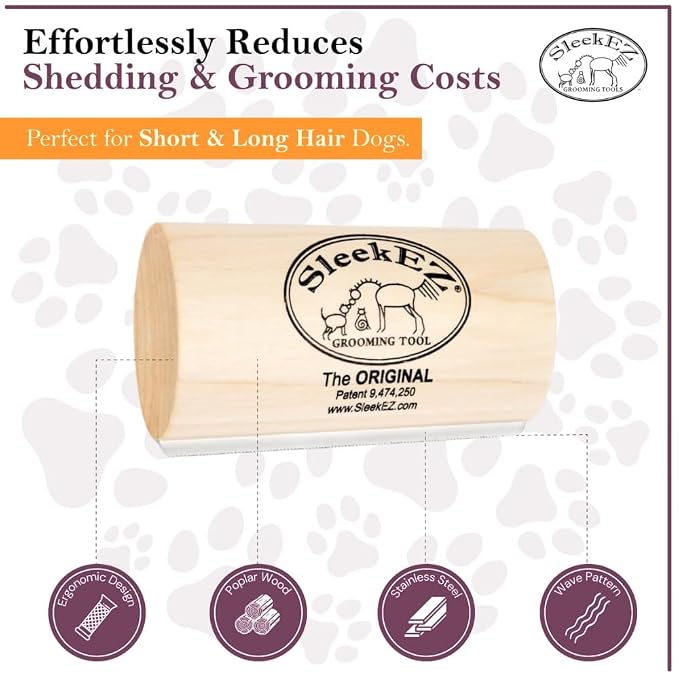 SleekEZ Dog Brush for Shedding & Dog Grooming Supplies | Pet Hair Removal Tool - Image 8