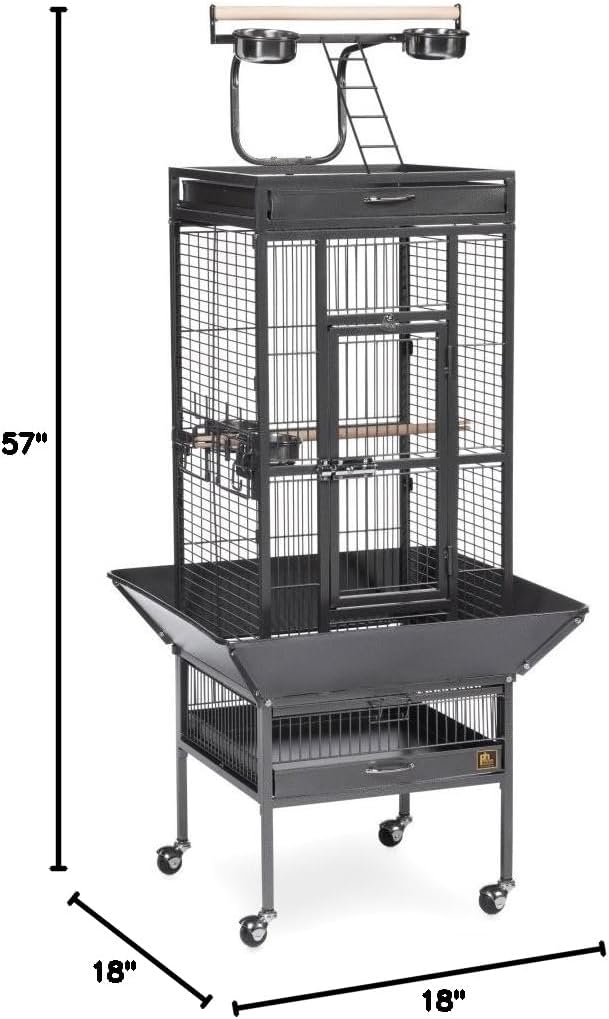 Prevue Pet Products Wrought Iron Select Bird Cage Black Hammertone 3151BLK - Image 4