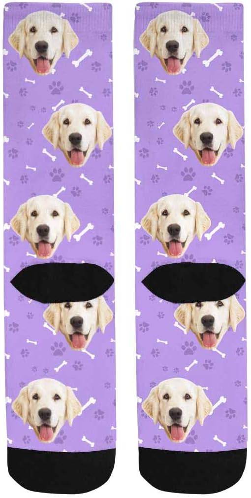 MyPupSocks Custom Personalized Photo Pet Face Socks, Cat and Dog Tracks Paws - Image 5