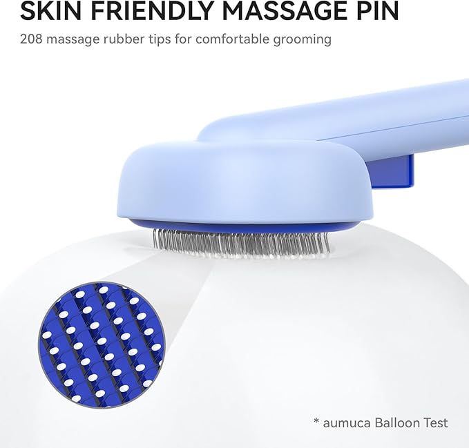 aumuca Skin Friendly Self-Cleaning Slicker Brush - Image 3