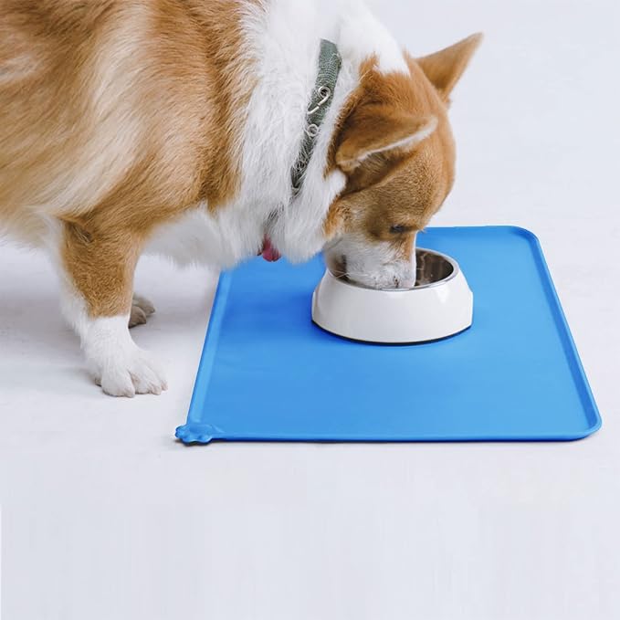 AUDWUD Silicone Waterproof Pet Feeding Mats, Anti Slip Bowl Pad, Dog Mat - Image 7