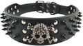 Serijoars Spiked Studded Dog Collar, PU Leather Dog Collar, Adjustable Pet by Serijoars