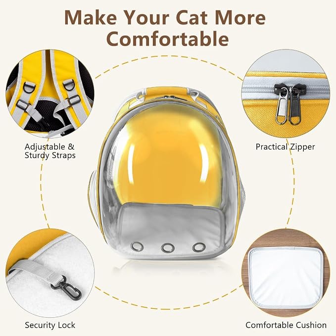 Cat Backpack Carrier Back Expandable Bubble Pet Carrier Backpack - Image 2