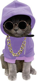 QWINEE 3Pcs Dog Hoodie Cat Apparel Dog Custume Set by QWINEE