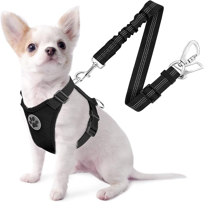 SlowTon Dog Seat Belt Harness for Car, Dog Car Harness Adjustable Mesh by SlowTon