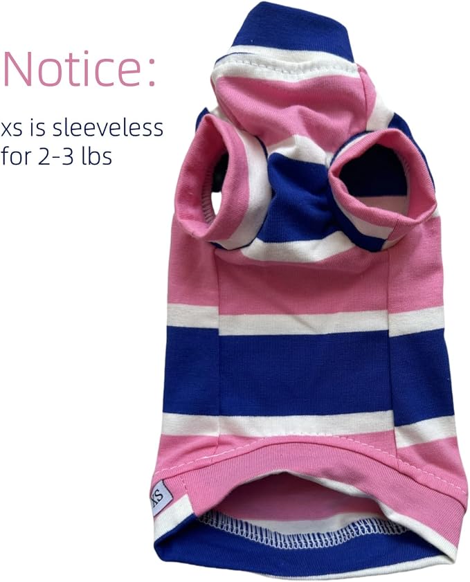Vintage Stripes Sphynx Hairless Cats Shirt Cotton Cat Turtleneck Pet Clothes - Image 2
