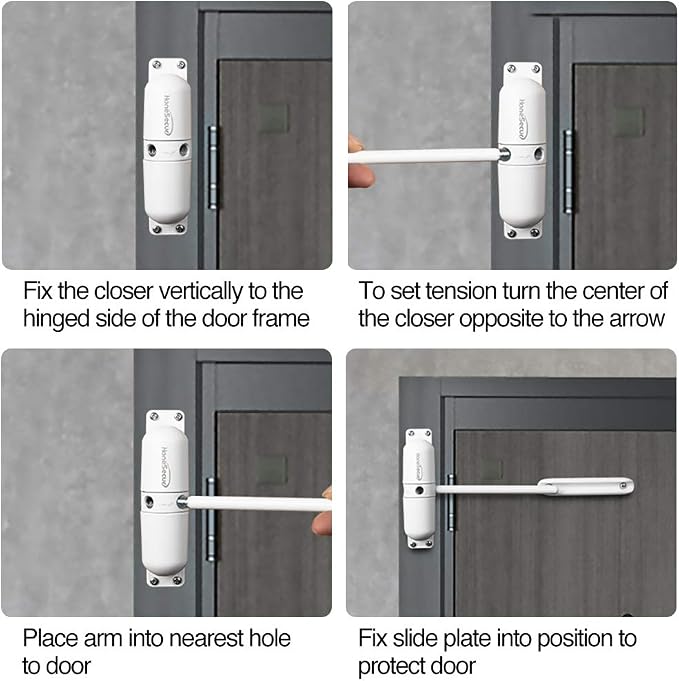 Safety Spring Door Closers, Adjustable Closing Door Hinge, Automatic Stopper - Image 3