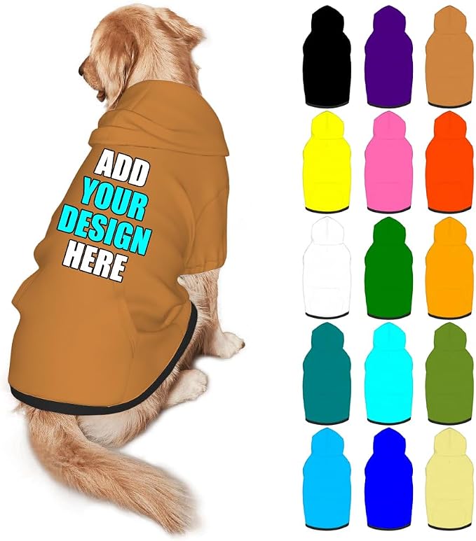 Custom Dog Clothes with Photo Name Logo Personalized Dog Sweaters by Mynvzrk