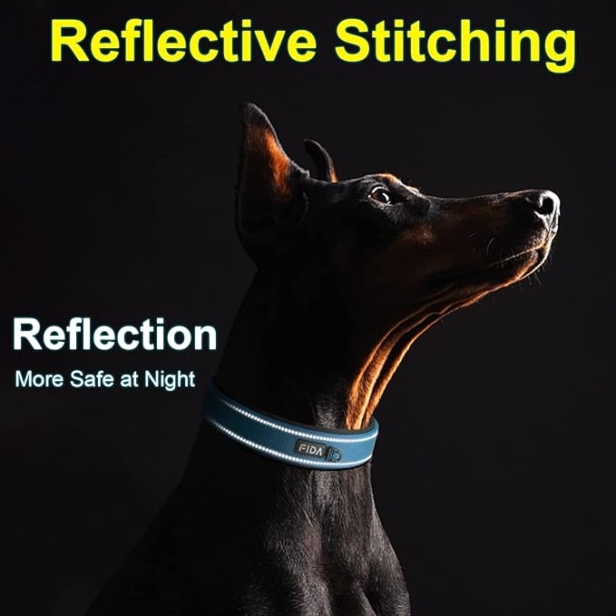 Fida Heavy Duty Dog Collar 1.5” Width, Ultra Soft Neoprene Padded, Adjustable - Image 5