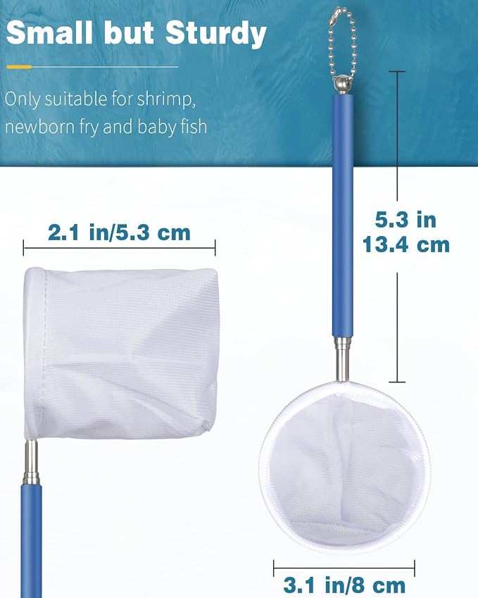 Pawfly 3 Inch Aquarium Shrimp Net, Tiny Fish Tank Net - Image 6