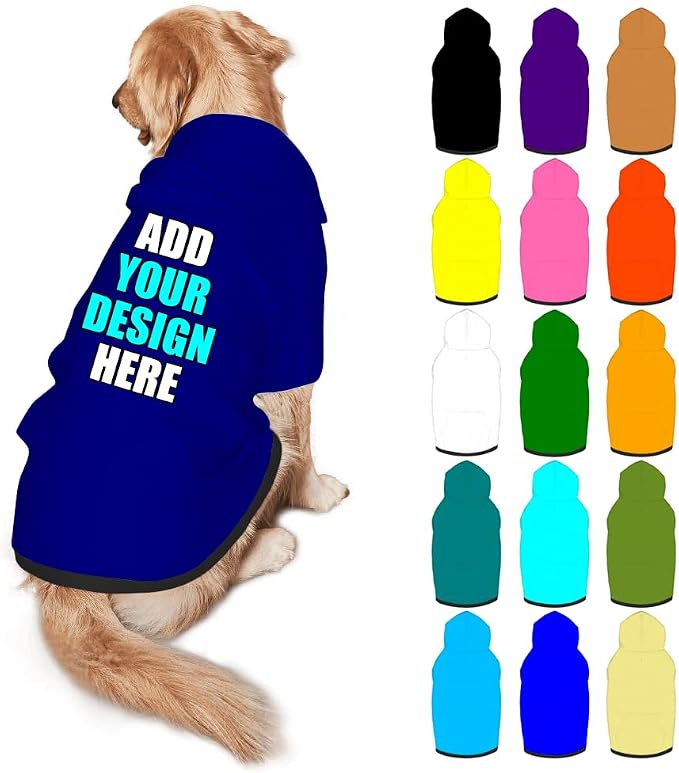Custom Dog Clothes with Photo Name Logo Personalized Dog Sweaters by Mynvzrk
