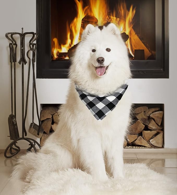 Christmas Plaid Dog Bandana - Image 5